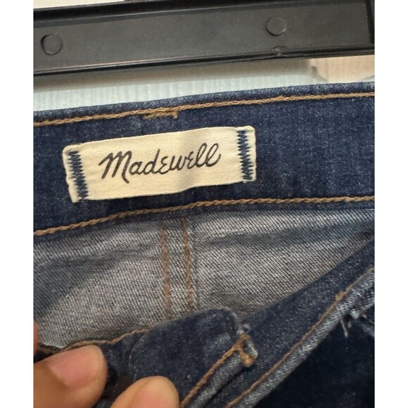 MADEWELL Western 10" High Rise BUTTON-FLY Chew Hem Whiskered Skinny Jean BOHO 28 - Picture 4 of 7